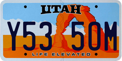 UT license plate Y535OM