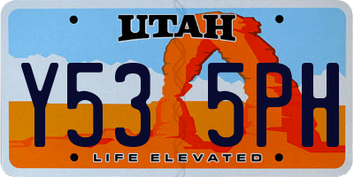 UT license plate Y535PH