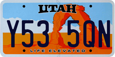 UT license plate Y535QN