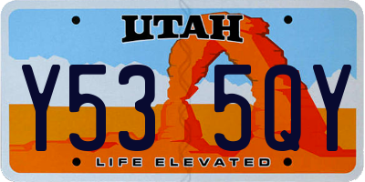 UT license plate Y535QY