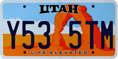 UT license plate Y535TM