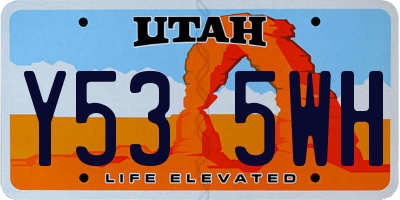 UT license plate Y535WH