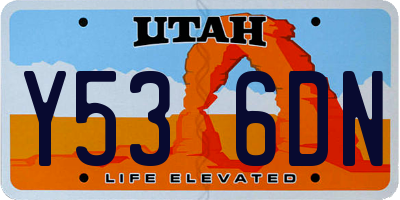 UT license plate Y536DN