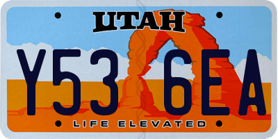 UT license plate Y536EA