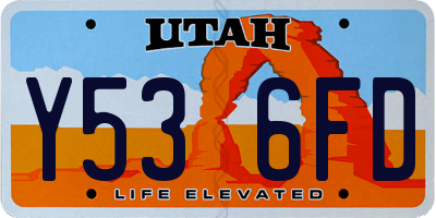 UT license plate Y536FD