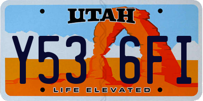 UT license plate Y536FI