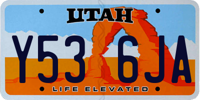 UT license plate Y536JA
