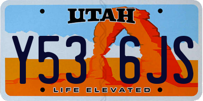 UT license plate Y536JS