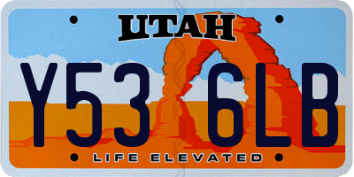 UT license plate Y536LB