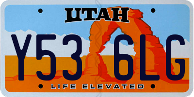 UT license plate Y536LG