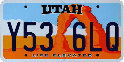UT license plate Y536LQ