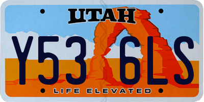UT license plate Y536LS