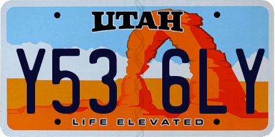 UT license plate Y536LY