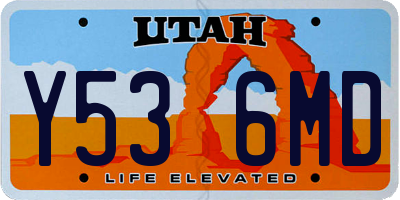 UT license plate Y536MD
