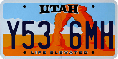 UT license plate Y536MH