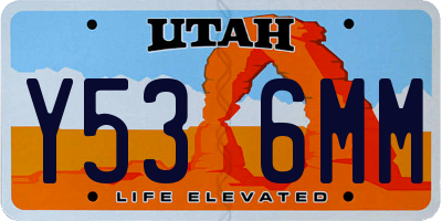 UT license plate Y536MM