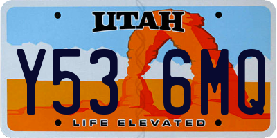 UT license plate Y536MQ