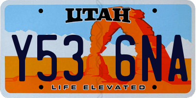 UT license plate Y536NA