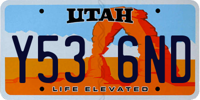 UT license plate Y536ND