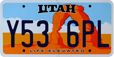 UT license plate Y536PL