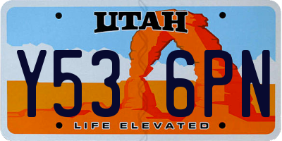 UT license plate Y536PN