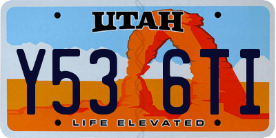 UT license plate Y536TI