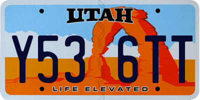 UT license plate Y536TT