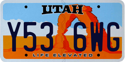 UT license plate Y536WG