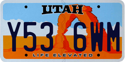 UT license plate Y536WM