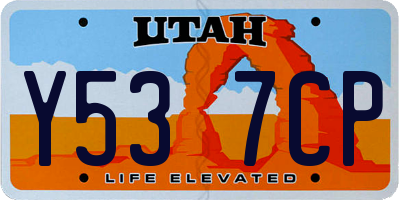 UT license plate Y537CP