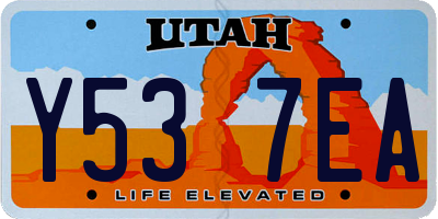 UT license plate Y537EA
