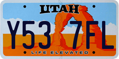 UT license plate Y537FL