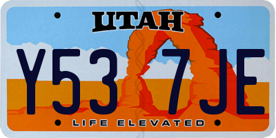 UT license plate Y537JE