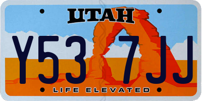 UT license plate Y537JJ
