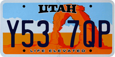 UT license plate Y537QP