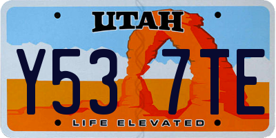 UT license plate Y537TE