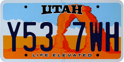 UT license plate Y537WH