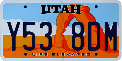 UT license plate Y538DM