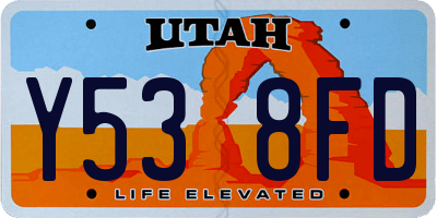 UT license plate Y538FD