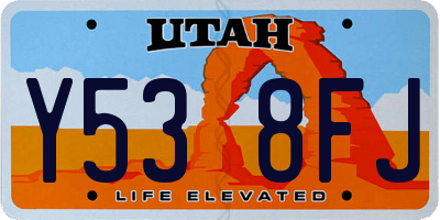 UT license plate Y538FJ