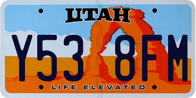 UT license plate Y538FM
