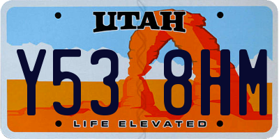 UT license plate Y538HM