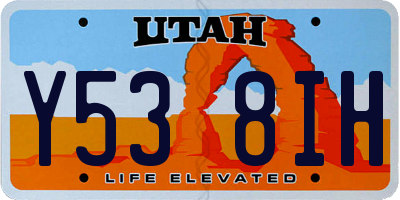 UT license plate Y538IH