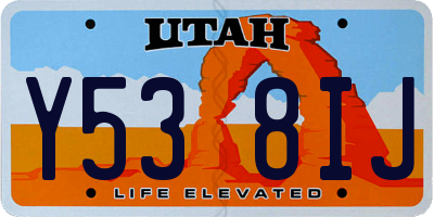 UT license plate Y538IJ