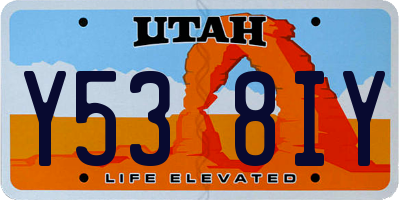 UT license plate Y538IY