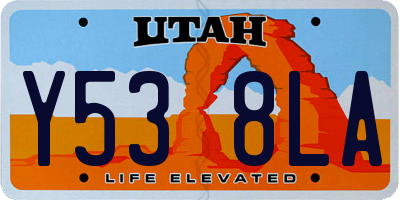 UT license plate Y538LA