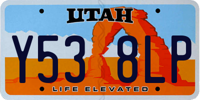 UT license plate Y538LP