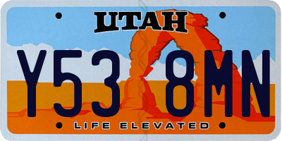 UT license plate Y538MN