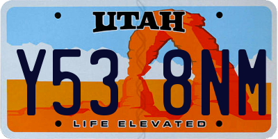 UT license plate Y538NM