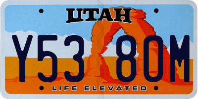 UT license plate Y538OM